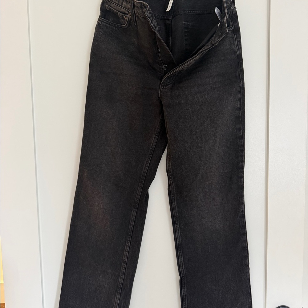 rag & bone Men's Washed Black Straight Jeans